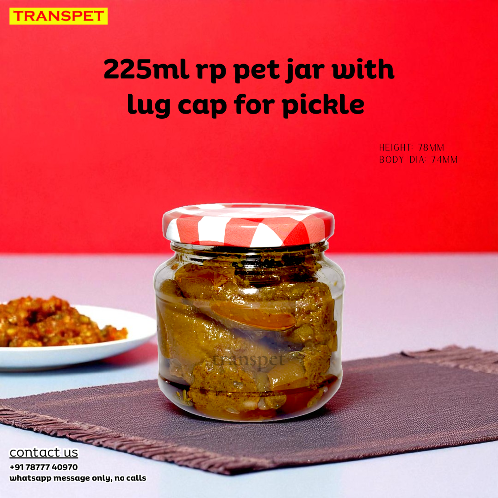 Pet Jars With Lug Cap - Color: Transparent