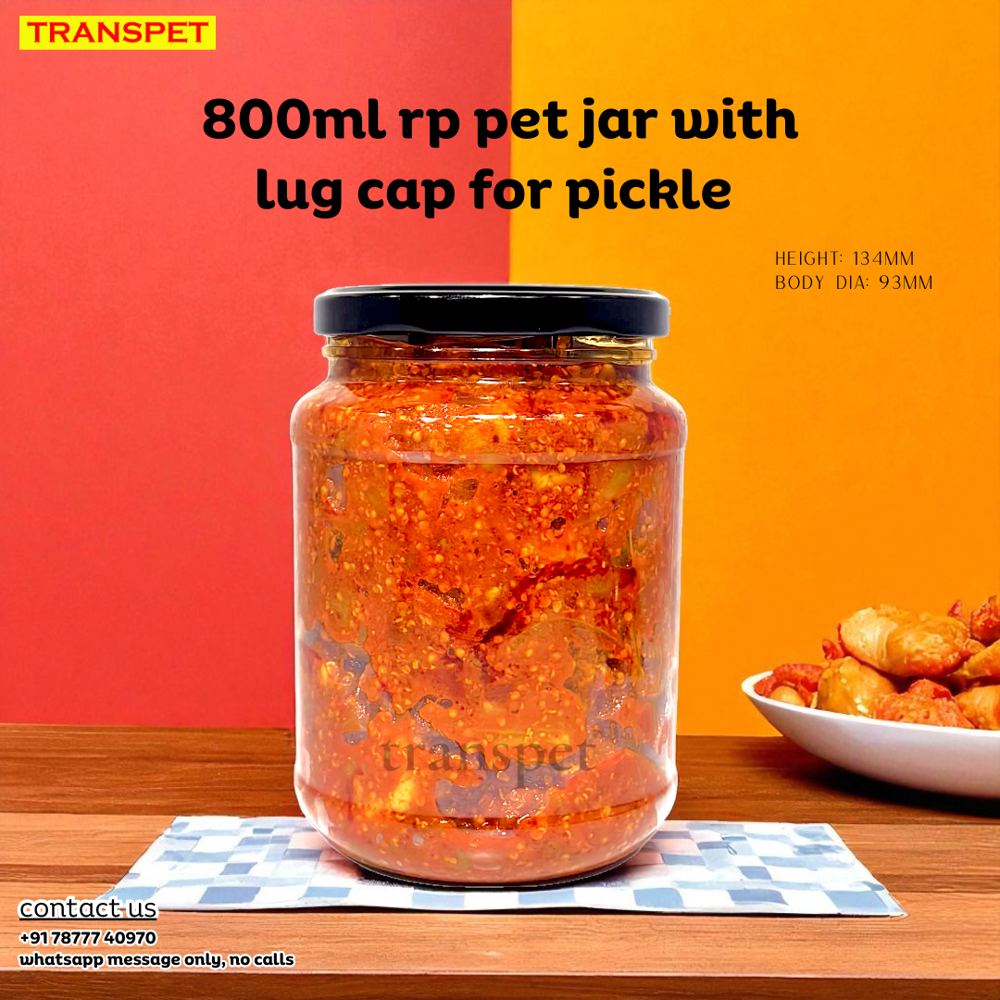 Pet Jars With Lug Cap - Color: Transparent