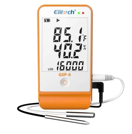 Elitech Temperature and Humidity Data Logger Recorder Humidity Sensor Probe Monitor, GSP-6