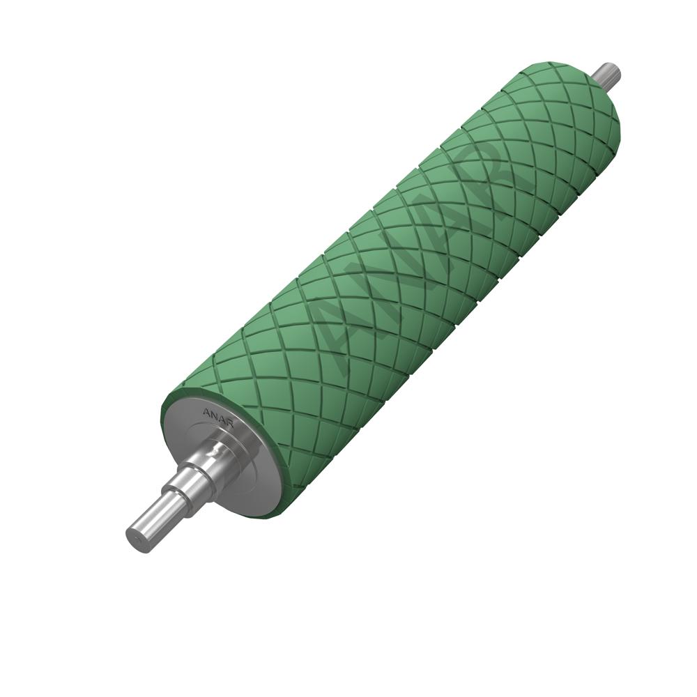 Industrial Rubber Roller - Durable Natural Rubber, 6-inch Diameter , Non-marking Surface For Optimal Performance