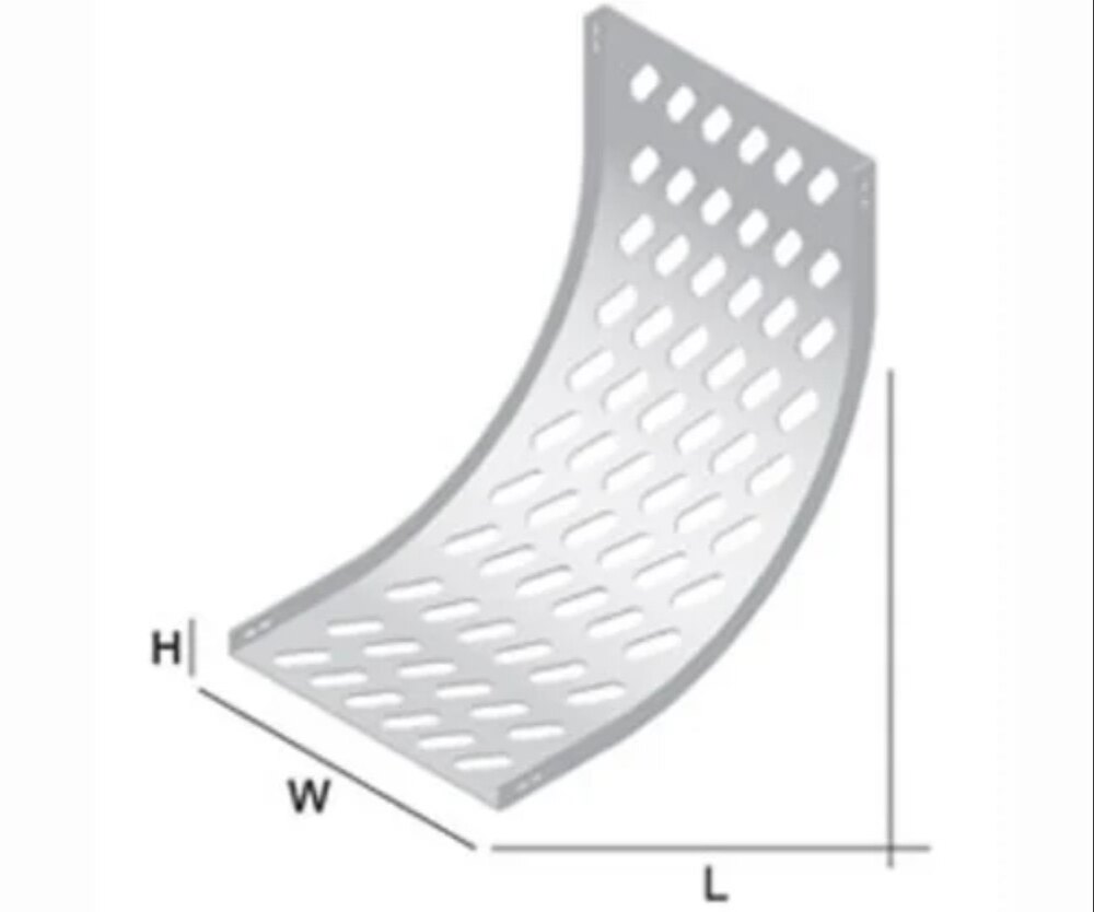 Perforated Vertical Inside Bend Cable Tray - Conductor Material: Steel