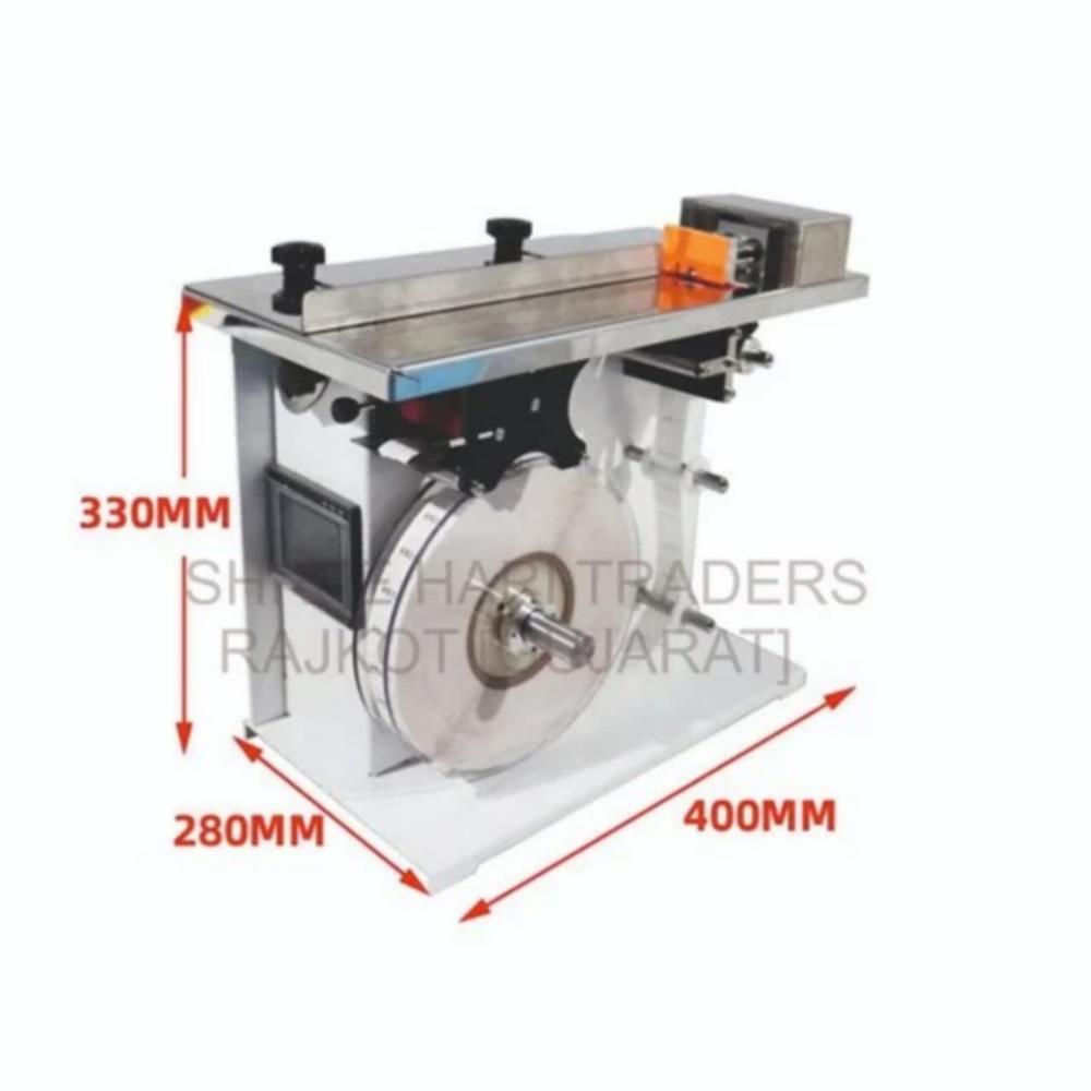 Semi Automatic Box Corner Label Sealing Machine - Color: Silver