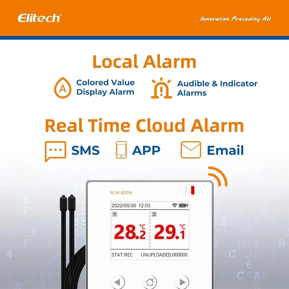 Elitech RCW-800 Wifi Temperature and Humidity Data Logger, RCW-800