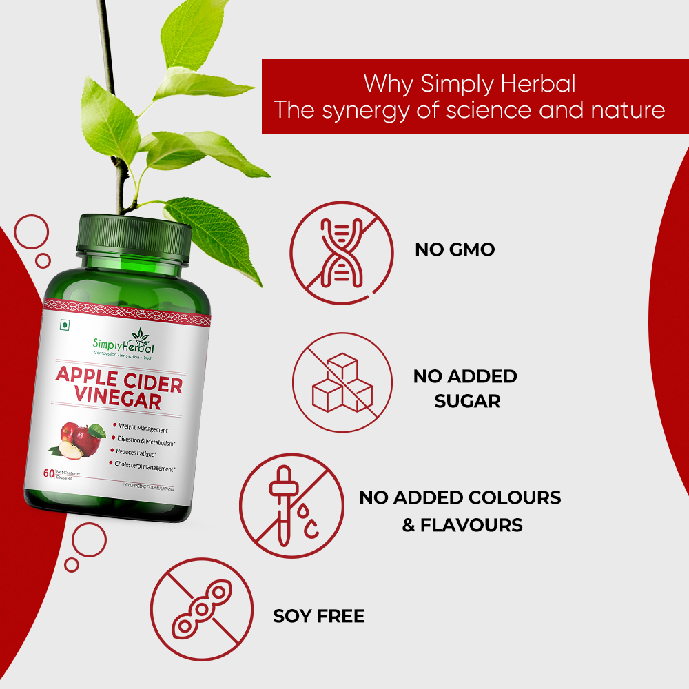 Simply Herbal Organics Apple Cider Vinegar 500mg