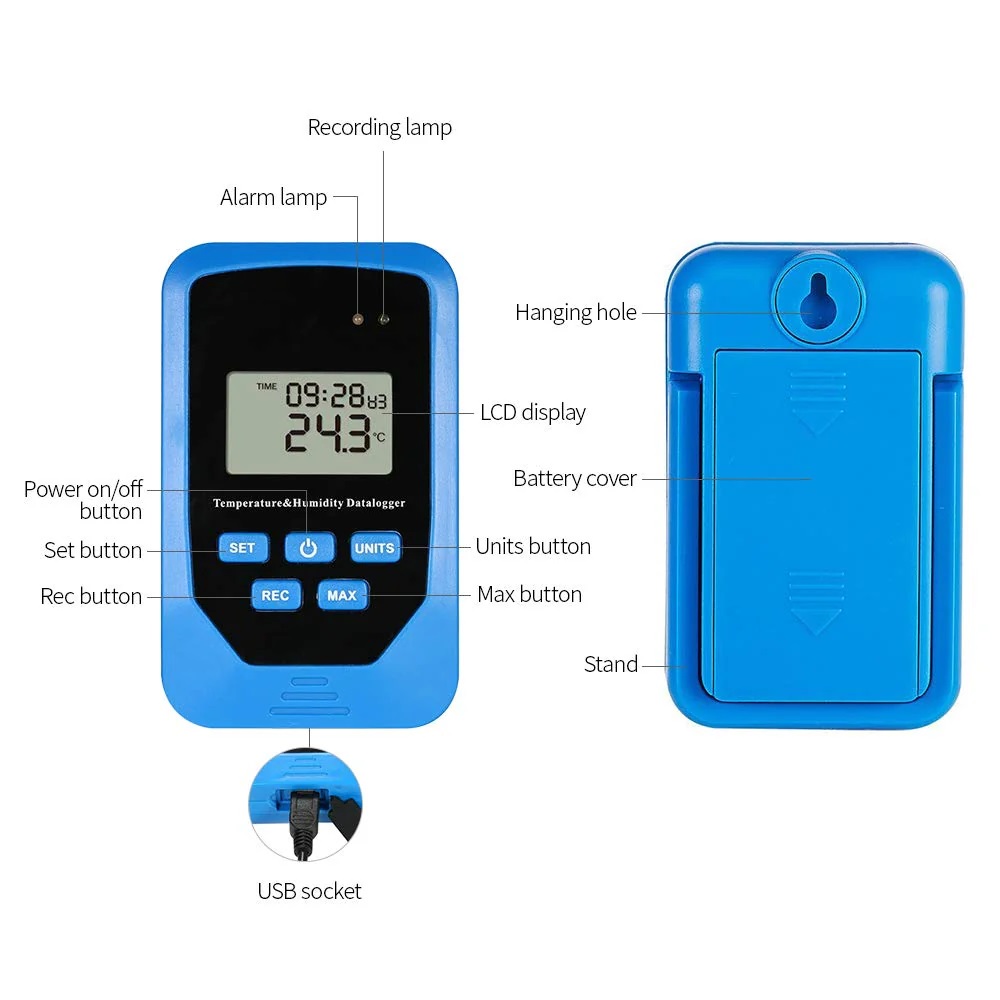 True Sense Digital Temperature Humidity Data Logger, TS-99