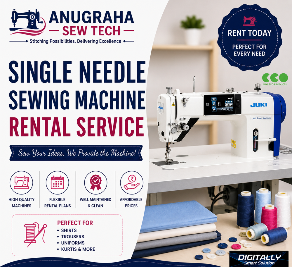 Single needle Sewing Machine On Rent