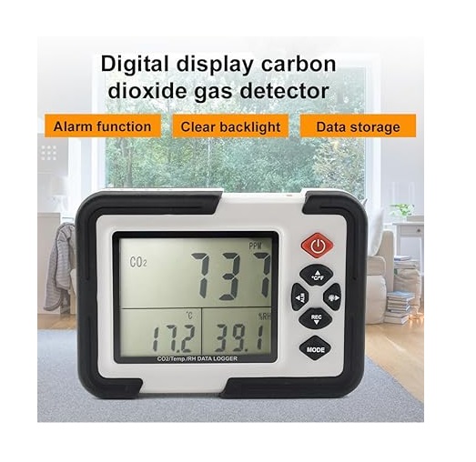 True Sense HT2000 CO2 Gas Detector Carbon Dioxide Detector CO2/Temp/RH Data Logger, HT-2000