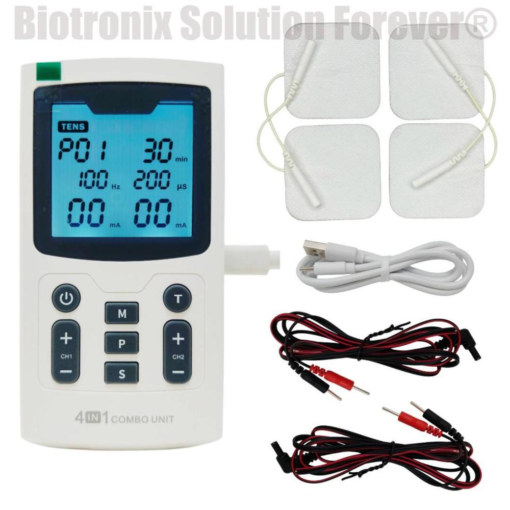 Portable 4 in 1 Physiotherapy Combo Device with TENS EMS IFT Therapy Modes
