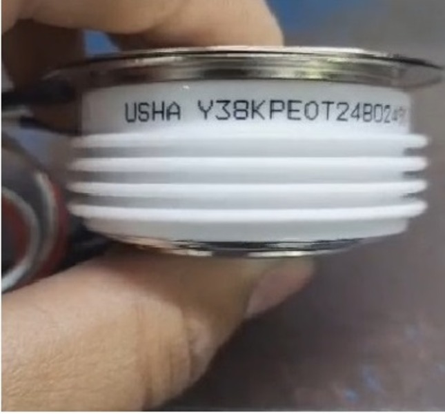 Usha Electric Make DCR Thyristor Capsule Model No. Y38KPEOT24B02490