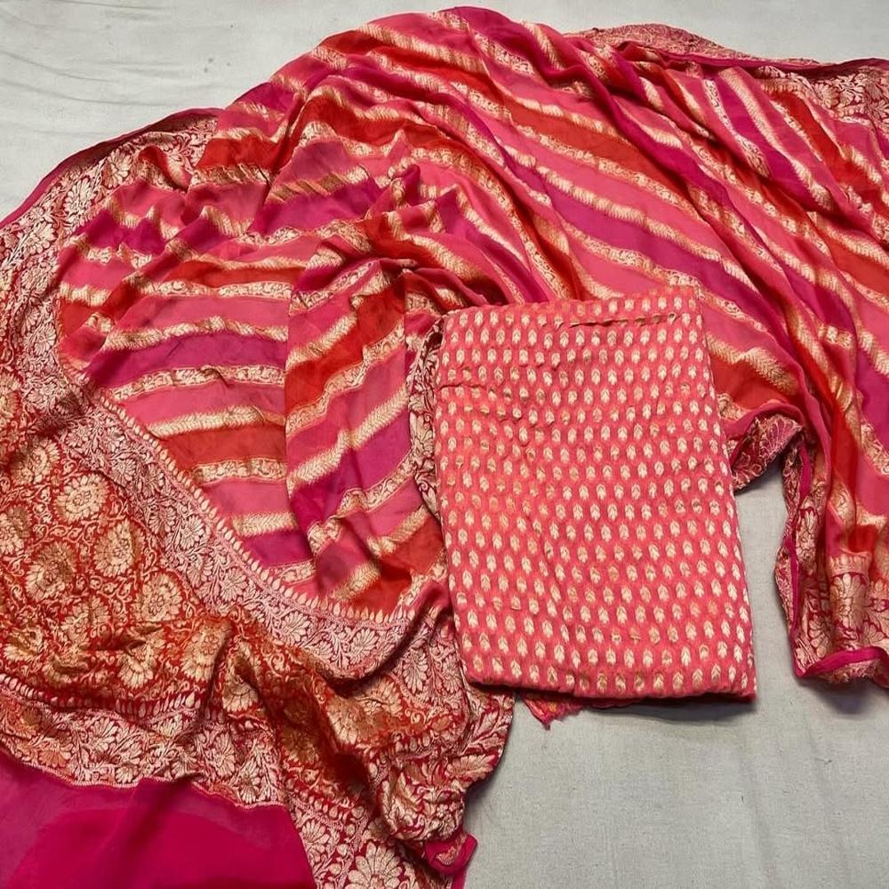 Pure khaddi chiffon dress material