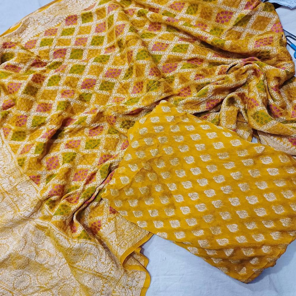 Pure khaddi chiffon dress material