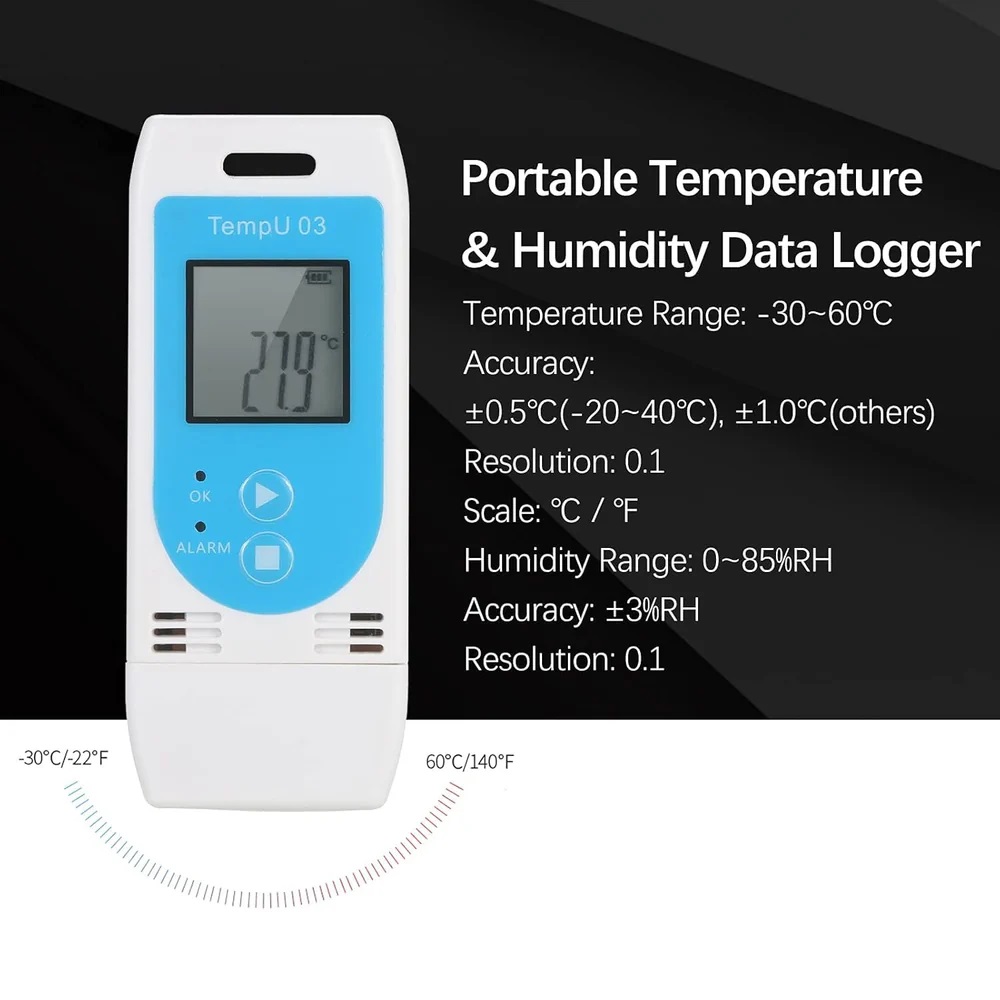 True Sense Temperature and Humidity Multiuse USB Data Logger, TempU03