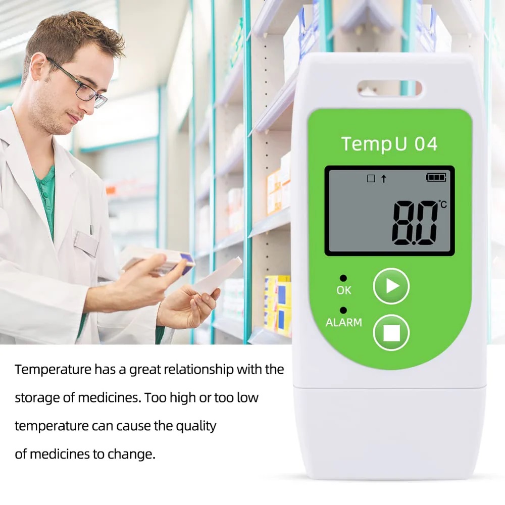 True Sense Temperature Data-Logger For Monitoring, Food Applications, Storage, Refrigerators, TempU04