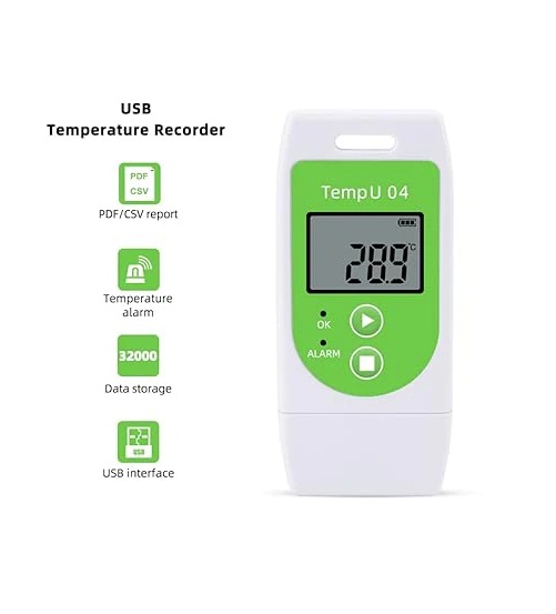 True Sense Temperature Data-Logger For Monitoring, Food Applications, Storage, Refrigerators, TempU04