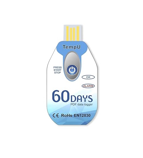 True Sense 60 Days Temperature Data Logger Disposable Temperature Recorder, Tempu02-60