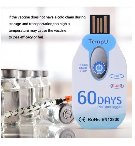 True Sense 60 Days Temperature Data Logger Disposable Temperature Recorder, TempU02-60