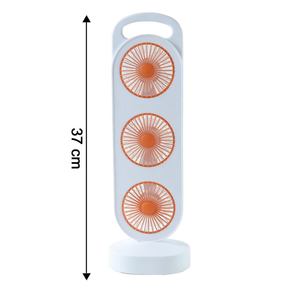 Portable 3 in 1 Design Triple Head Table Fan (1 Pc)