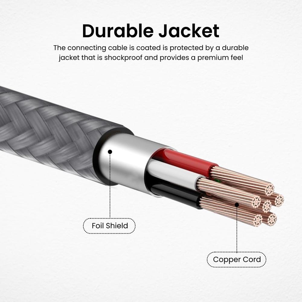 Portronics iKonnect C Type C to 3.5mm Audio Jack Splitter Connector with Hi-Res DAC