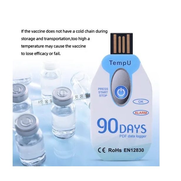 True Sense 90 Days Temperature Data Logger Disposable Temperature Recorder, TempU02-90