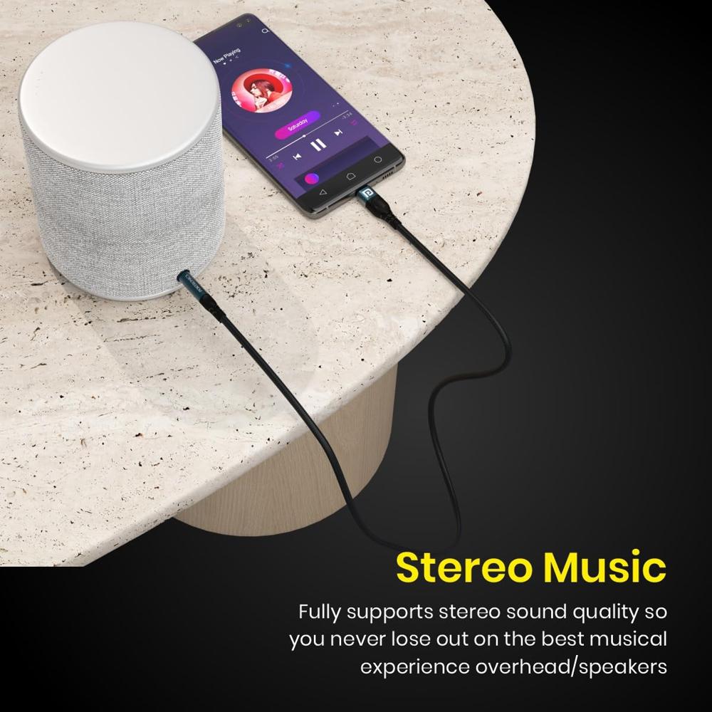 Portronics iKonnect C MAX USB C to 3.5mm Audio Adapter Hi-Fi Stereo Type C to Aux Headphone
