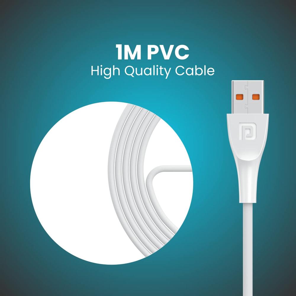 Portronics Konnect Spydr 2 Multi-Functional Charging Cable (Type C + Micro USB) 3.0 A Output, PVC Material