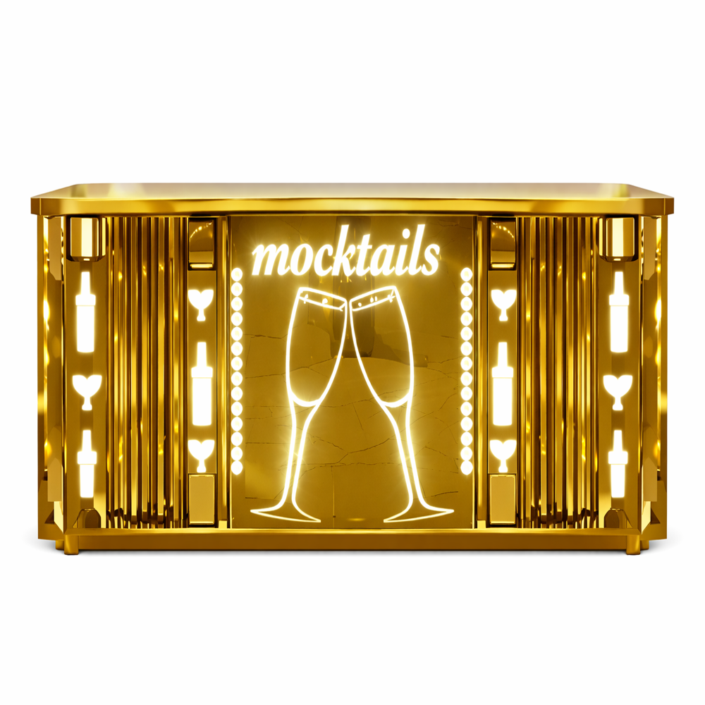 golden steel catering counter