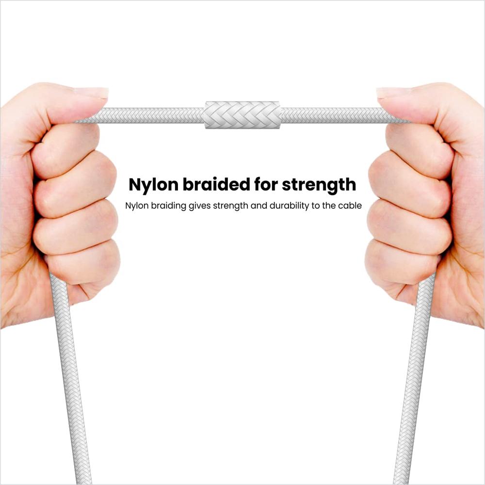 Portronics Konnect C1 20W PD Type C to Type C Unbreakable Data & Charging Cable, Nylon