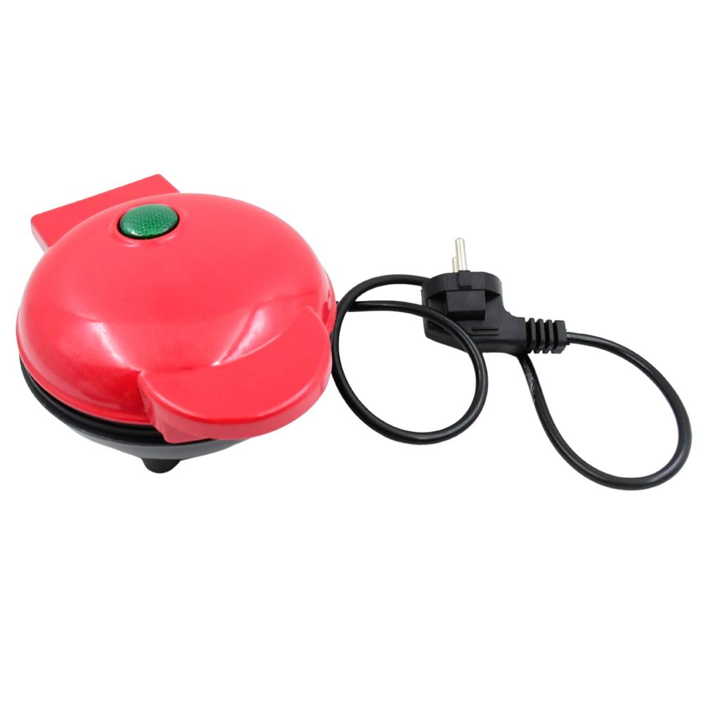 Mini Waffle Maker Machine Non Stick Quick Breakfast Tool - Color: Mix