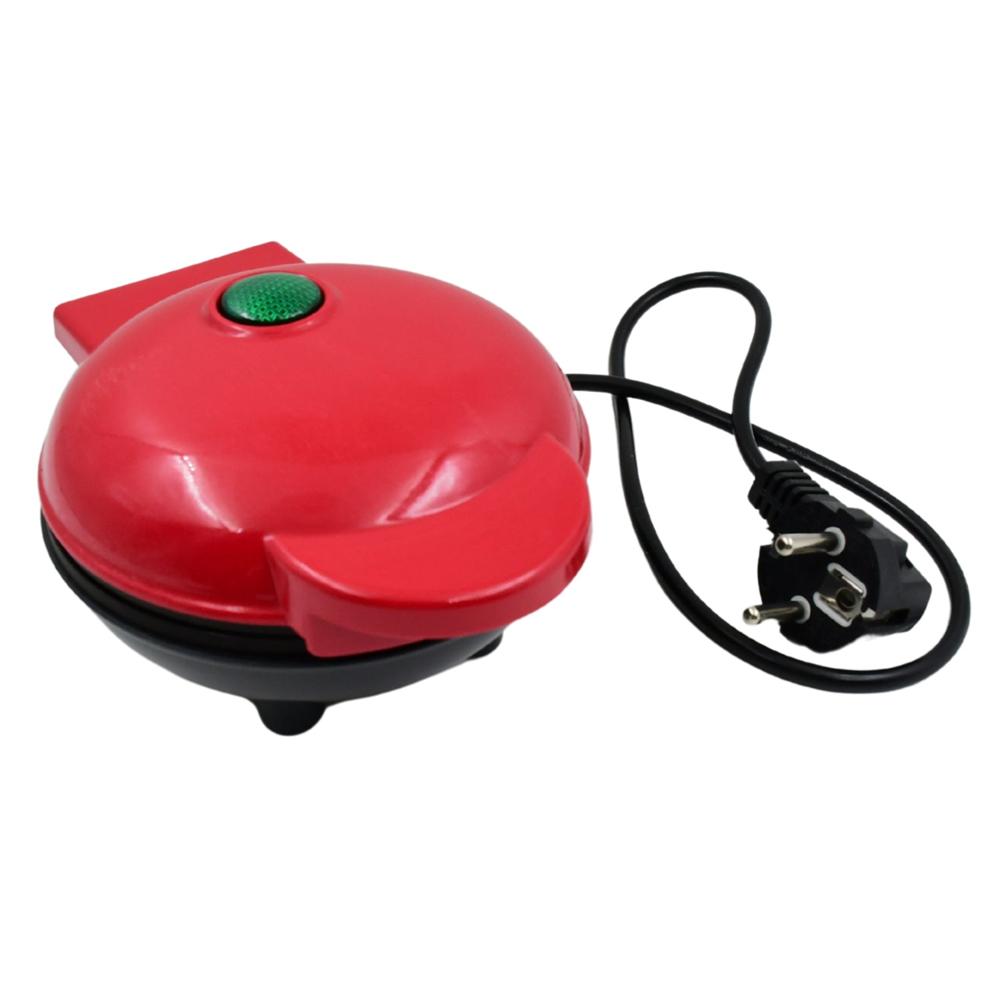 Mini Waffle Maker Machine Non Stick Quick Breakfast Tool - Color: Mix