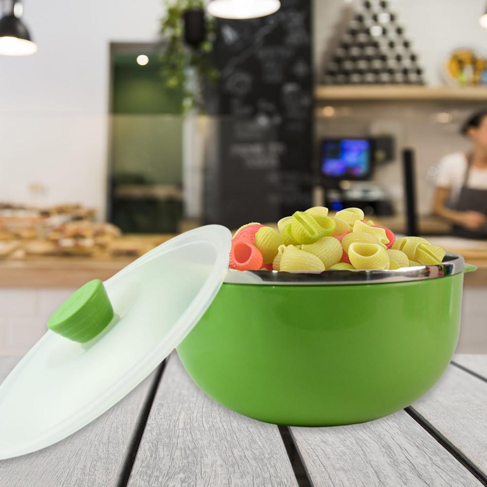 Apex 2200ml Microwave Safe Plastic Serving Bowl with Lid (1 Pc)