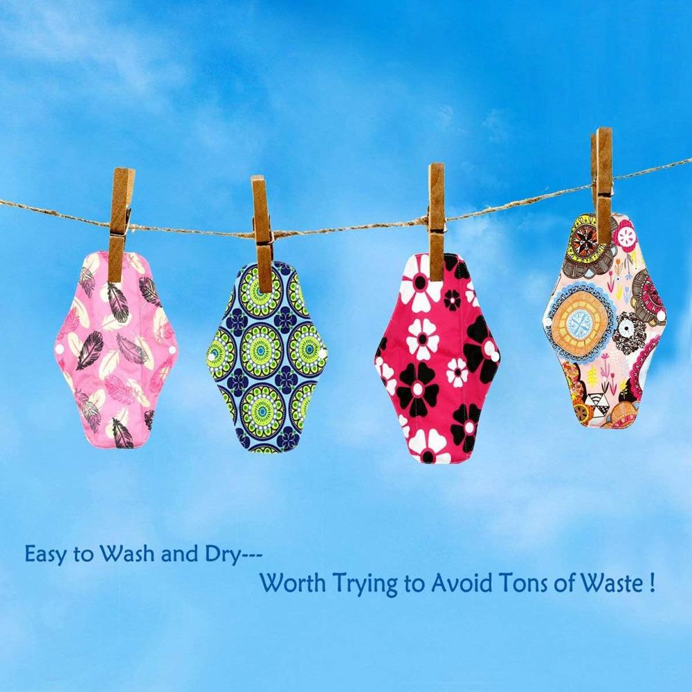 Reusable Cloth Sanitary Pads for Women (4 Pc)