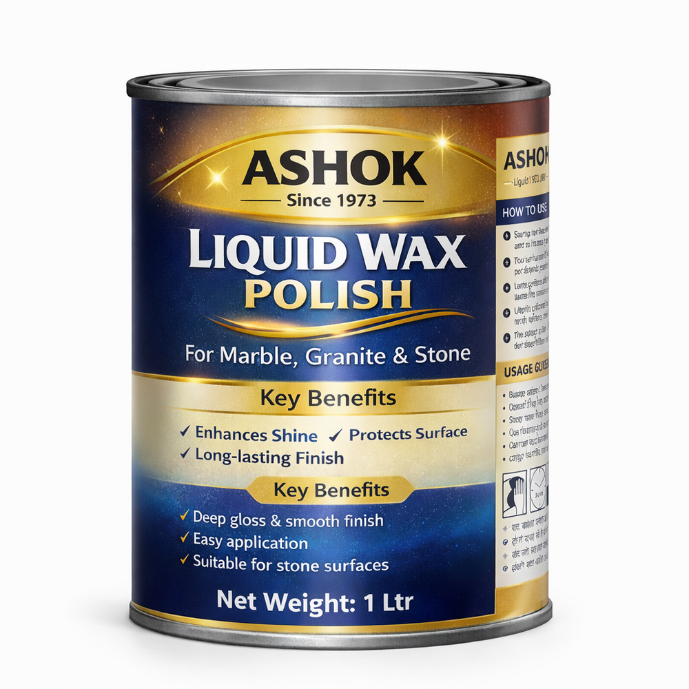 ASHOK LIQUID WAX POLISH FOR STONE, MARBLE & GRANITE | STONE POLISH | STONE SHINER | MARBLE GRANITE SHINER | MULTI SHINING PURPOSE | WET LOOK SHINER | MICRO SHINER