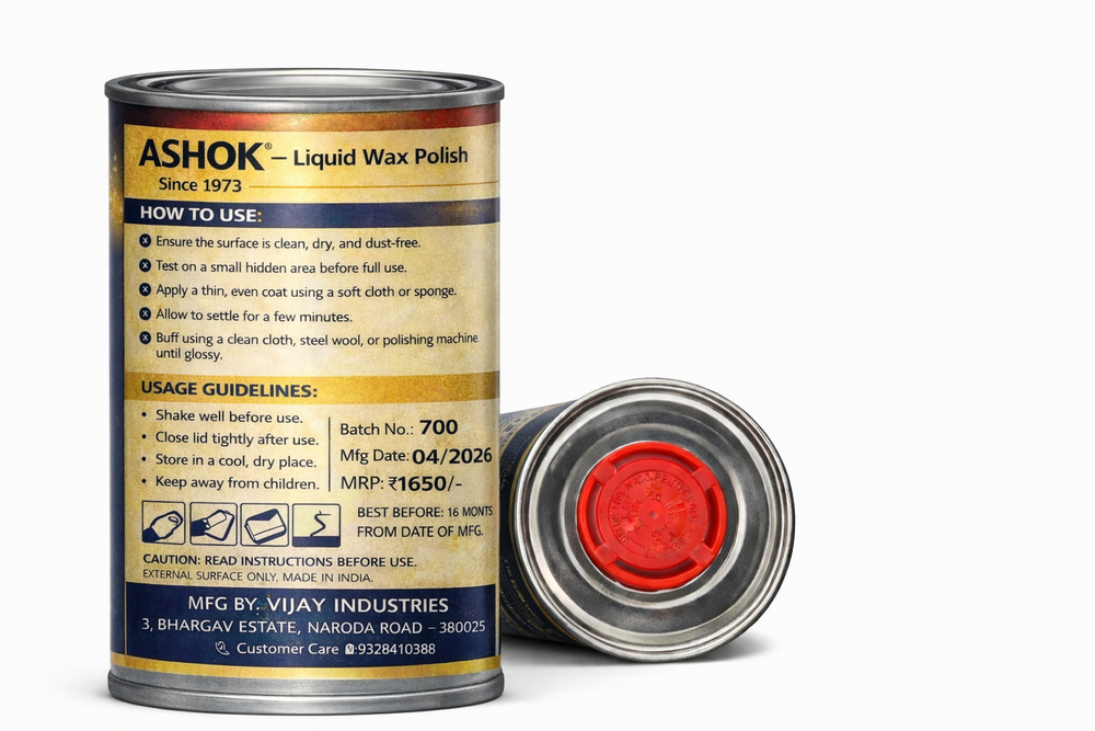 ASHOK LIQUID WAX POLISH FOR STONE, MARBLE & GRANITE | STONE POLISH | STONE SHINER | MARBLE GRANITE SHINER | MULTI SHINING PURPOSE | WET LOOK SHINER | MICRO SHINER