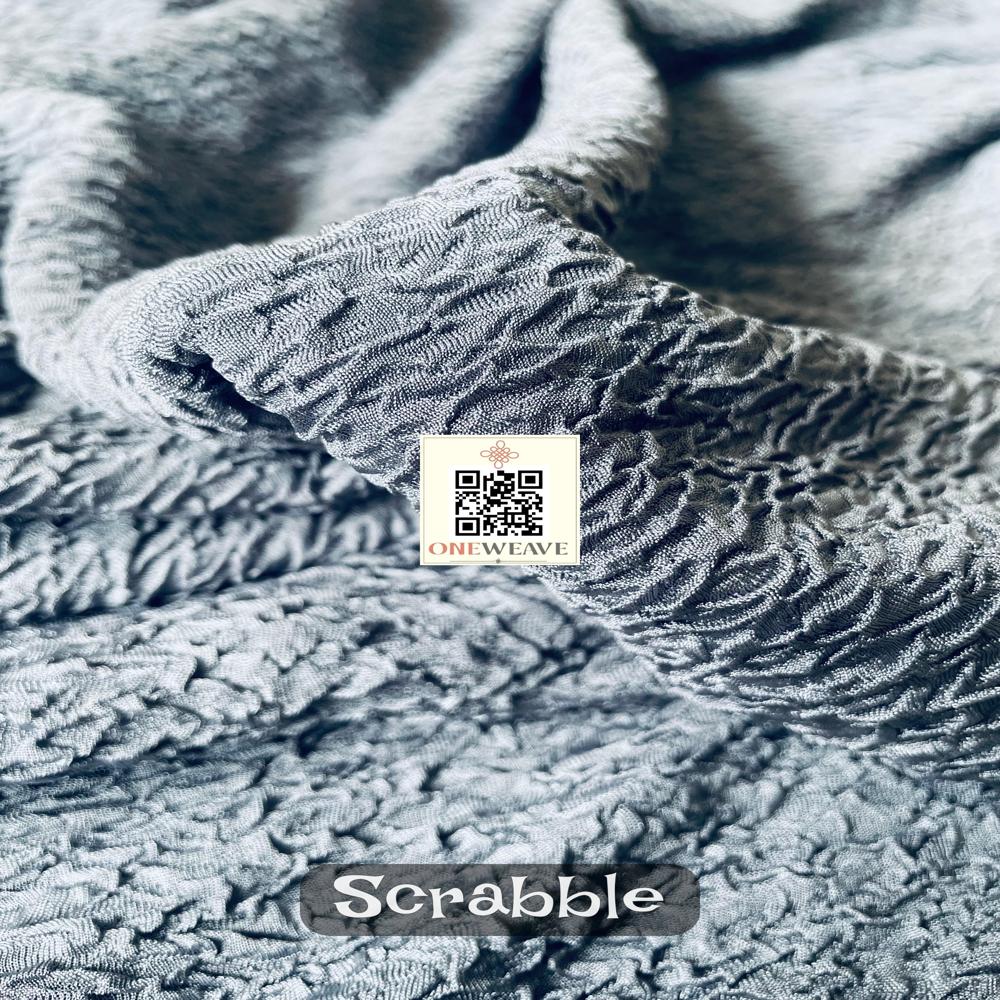 SCRABBLE POLYESTER LYCRA FABRIC