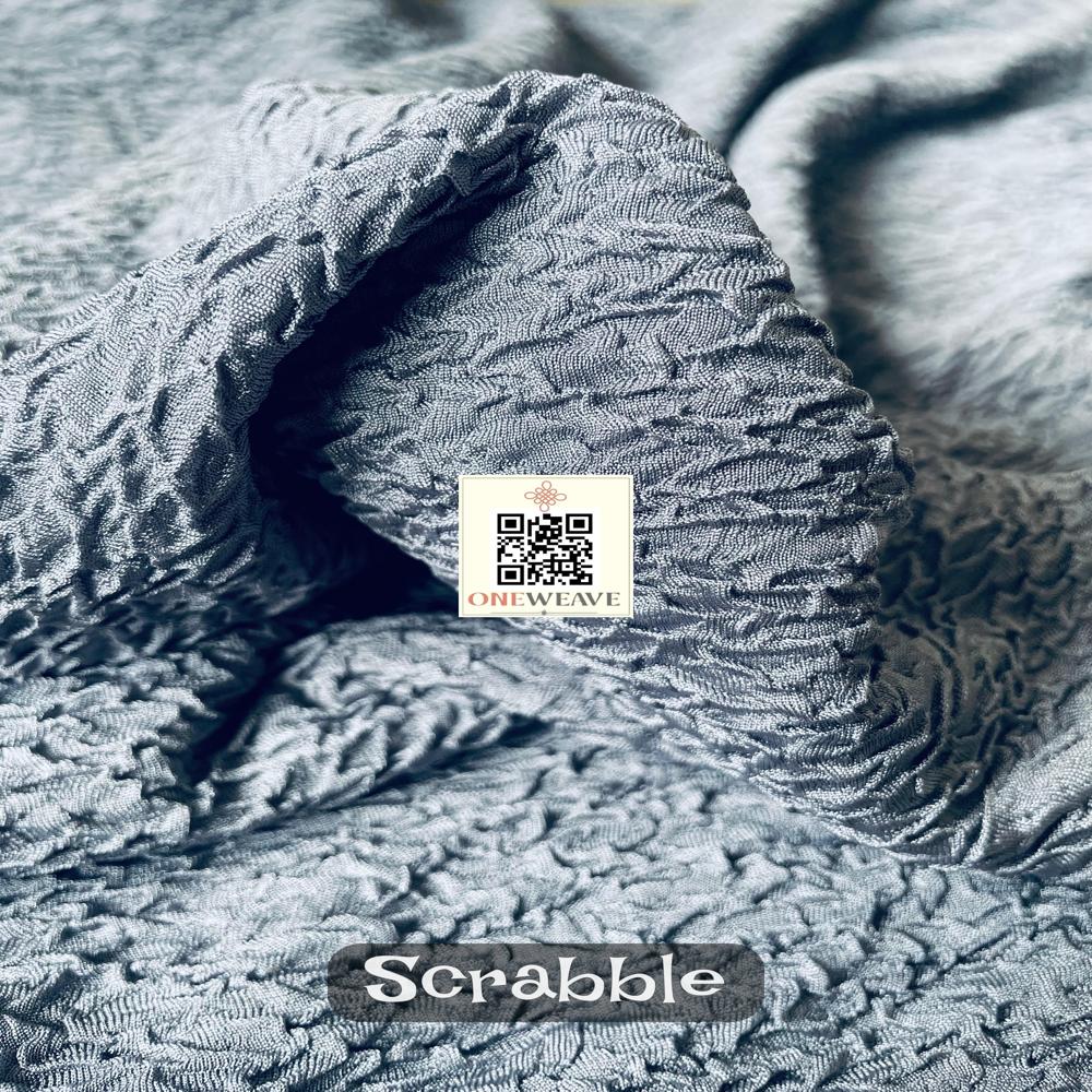 SCRABBLE POLYESTER LYCRA FABRIC