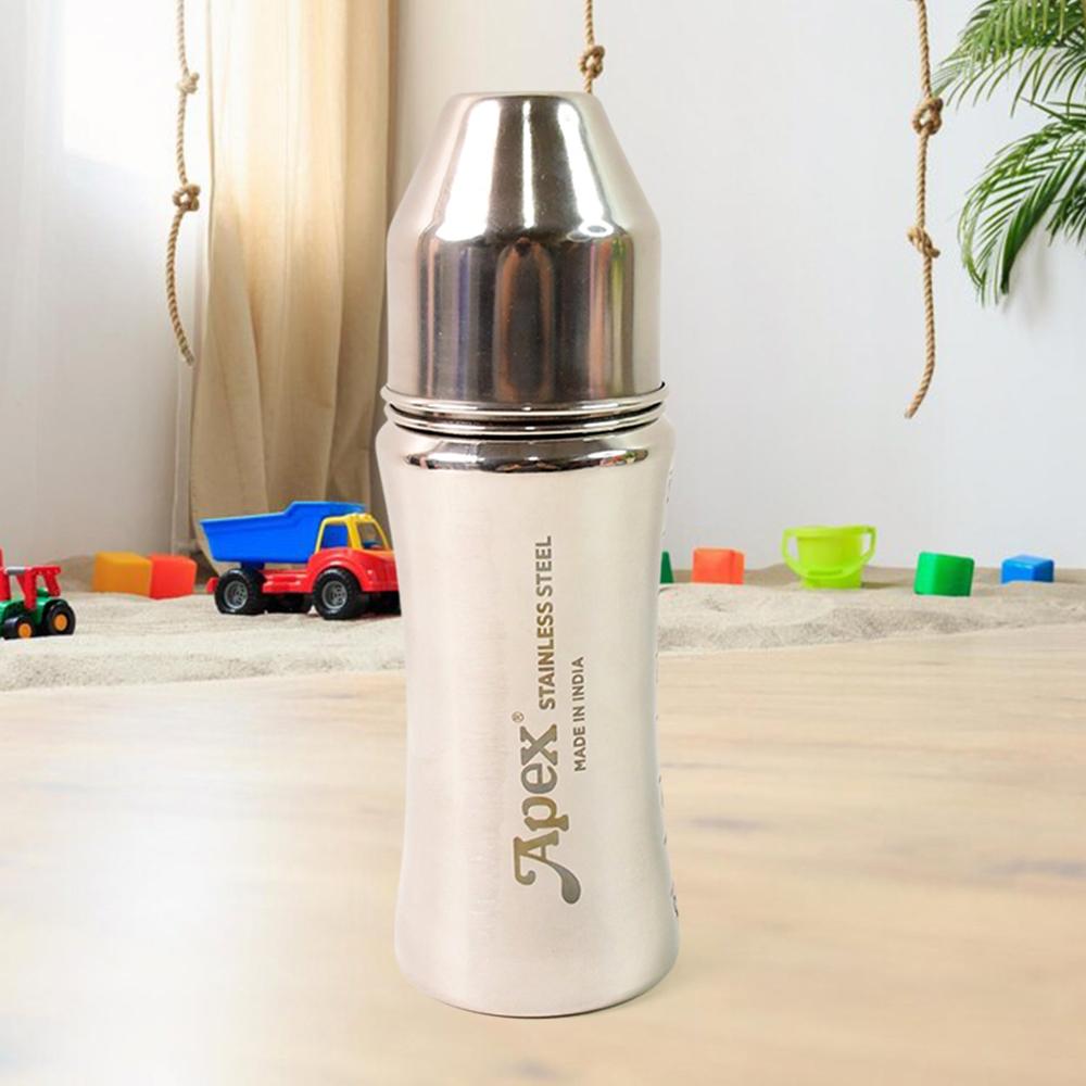 Apex Stainless Steel Little Champ Baby Feeding Bottle (250 ml)
