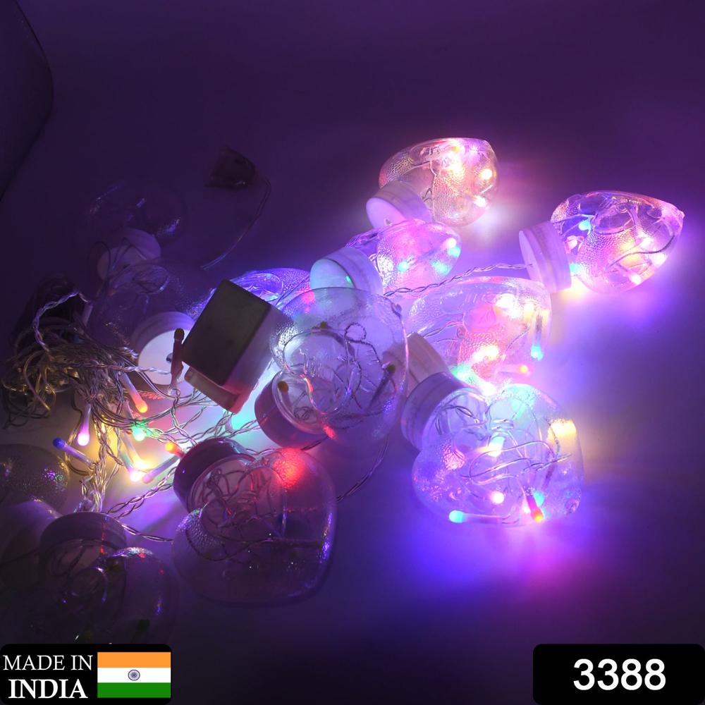 8 Feet 12 Wish Heart Ball String Led Lights With Color Box For Home Decoration Diwali & Wedding Led Christmas Light Indoor And Outdoor Light Festival Decoration (Wishing Ball Multicolor) - Color: Multicolor