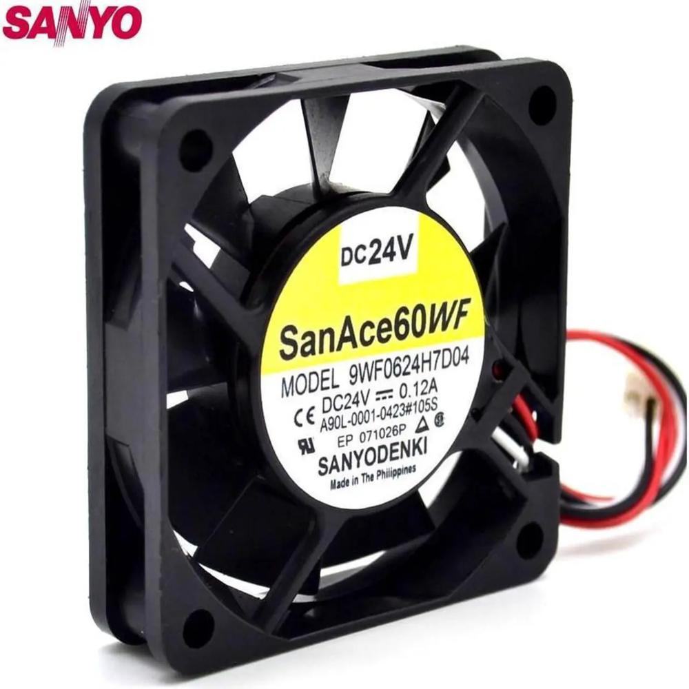 SANACE 9WF0624H7D04 24V DC 0.12A 6025mm Ball Bearing Industrial Inverter Axial Cooling Fan