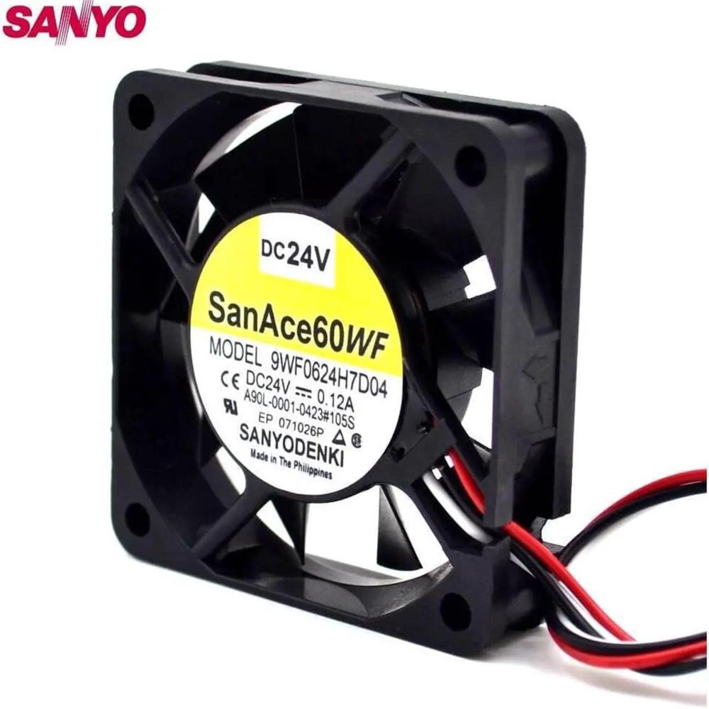 SANACE 9WF0624H7D04 24V DC 0.12A 6025mm Ball Bearing Industrial Inverter Axial Cooling Fan