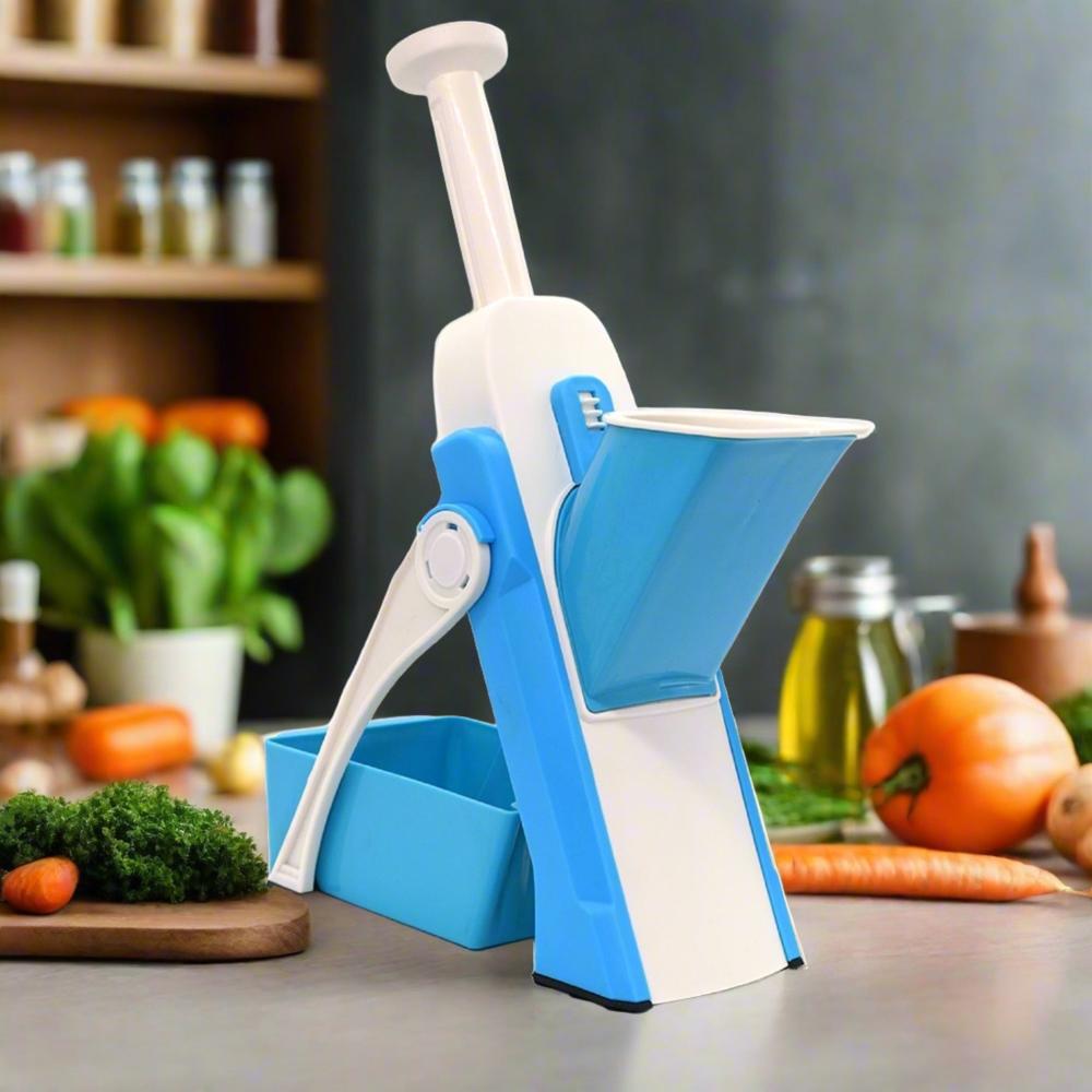 Multi Functional Time Saving Adjustable Hand Press Vegetables Chopper - Color: Mix
