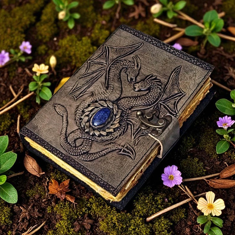 Dragon Engraved Design Leather Journal