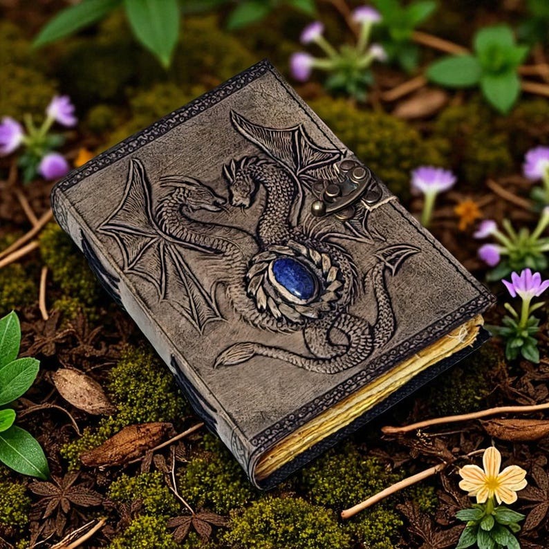 Dragon Engraved Design Leather Journal