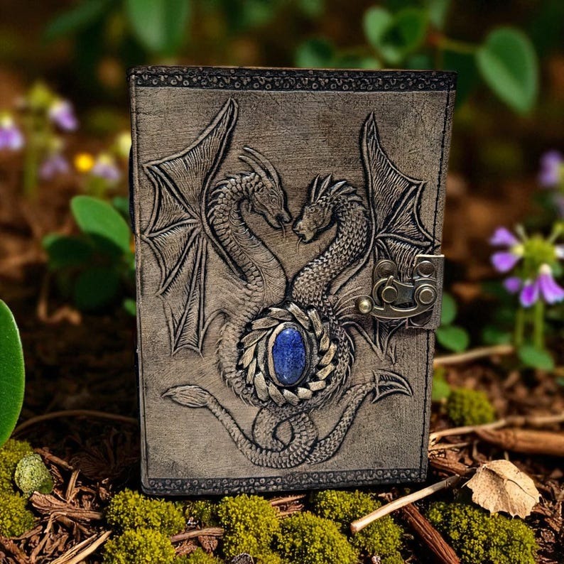 Dragon Engraved Design Leather Journal