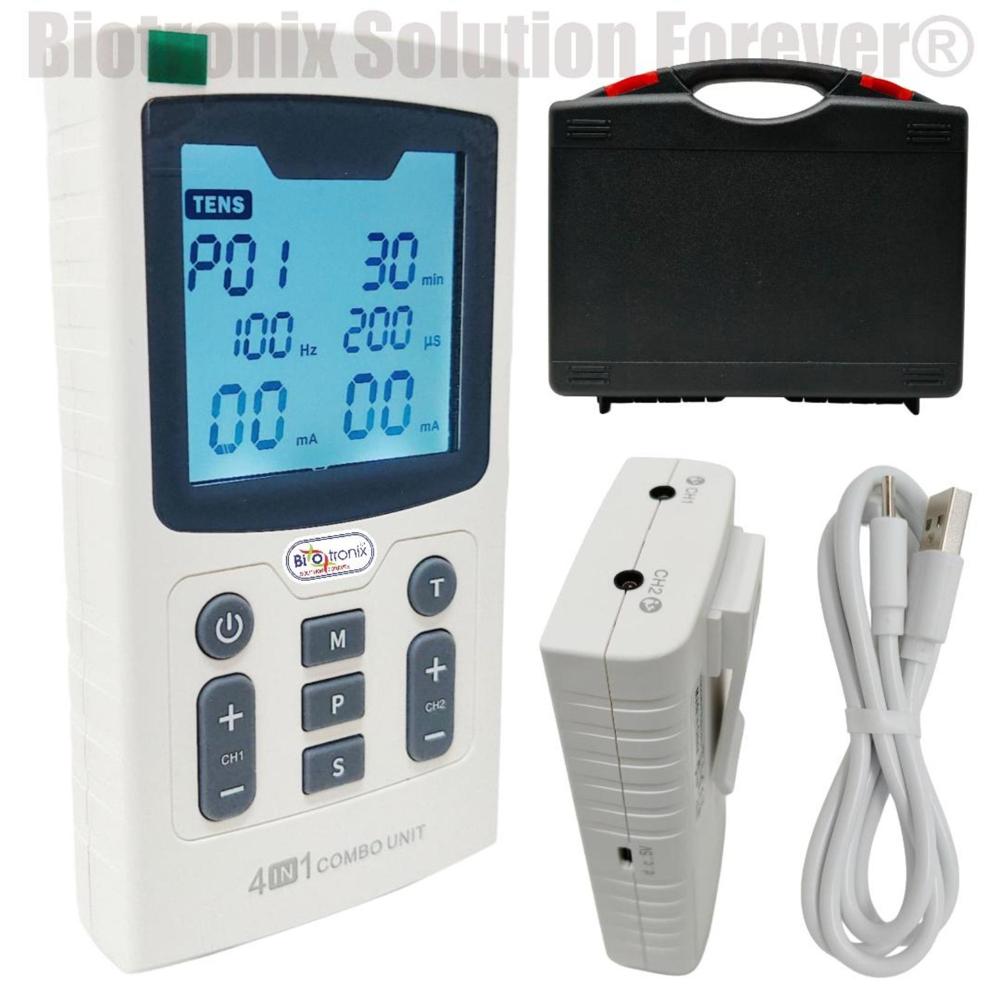 Clinical 4 in 1 Electrotherapy Device for Pain Management & Muscle Recovery