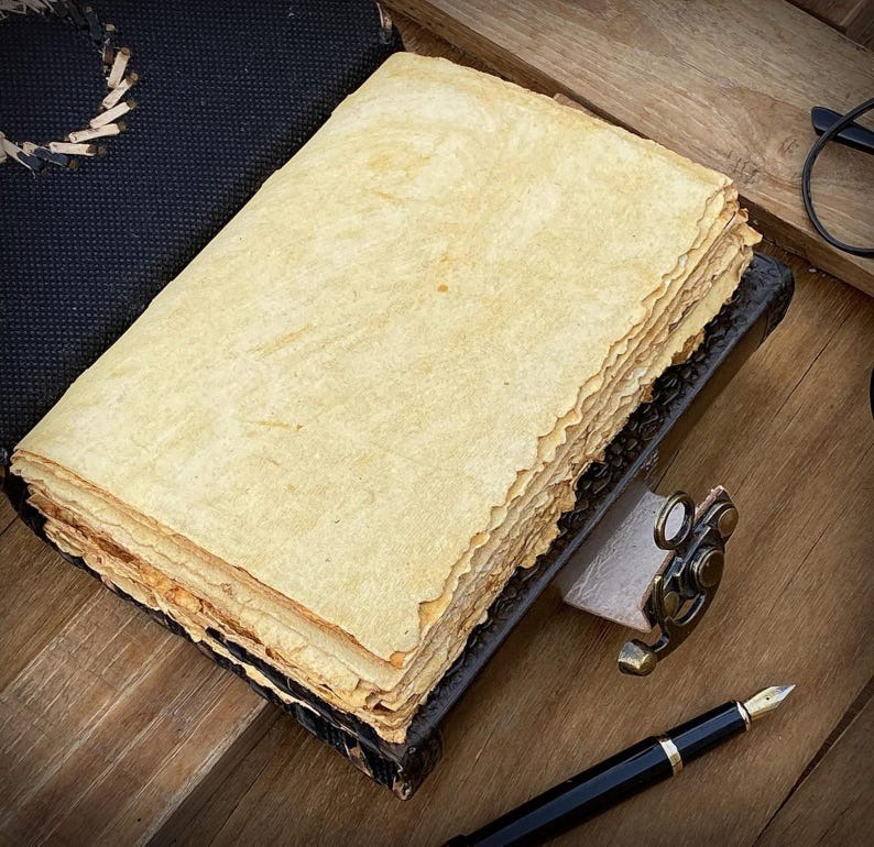 Semi Precious Stone Deckle Diary