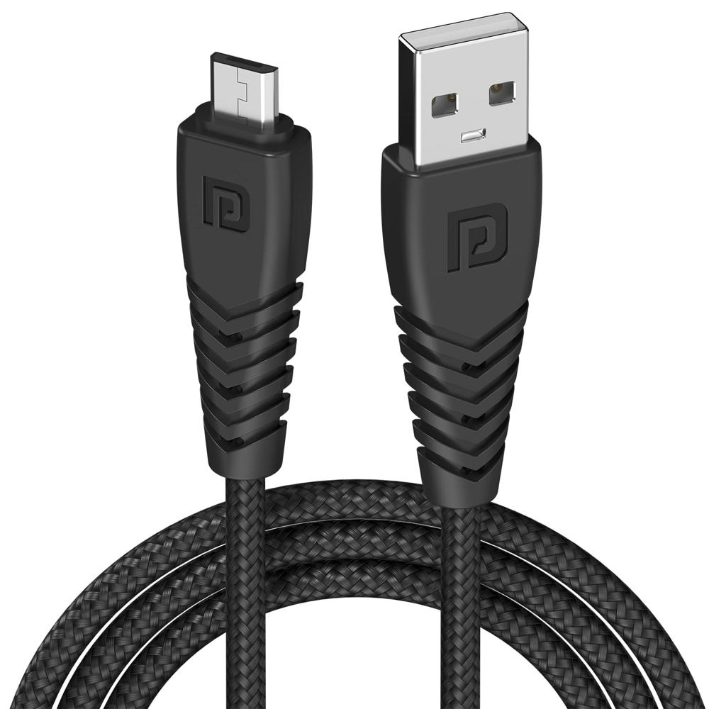 Portronics Konnect B Micro USB Cables For Fast Charging & Data Sync 3.0 Amp with PVC Heads I Nylon Braided