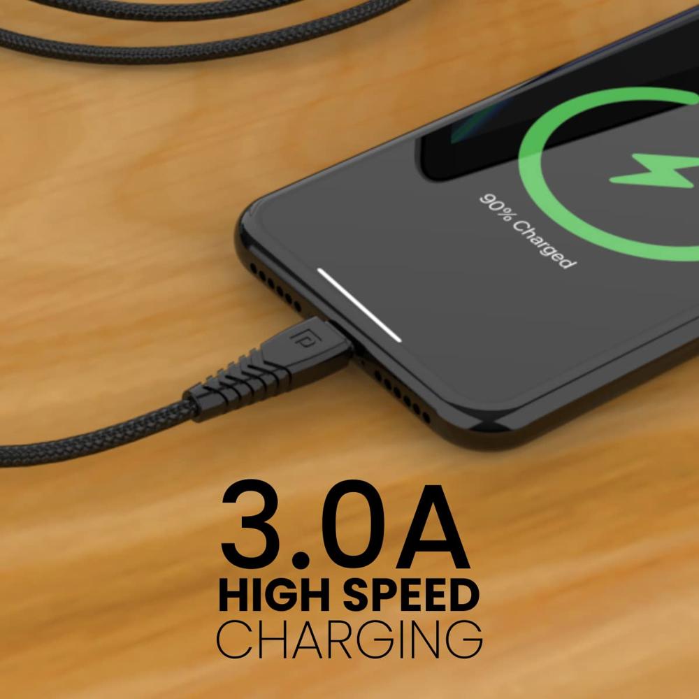 Portronics Konnect B Micro USB Cables For Fast Charging & Data Sync 3.0 Amp with PVC Heads I Nylon Braided