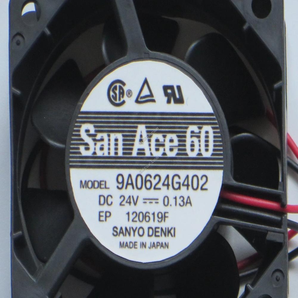 SANACE 9A0624G402 24V DC 0.13A 6025mm Ball Bearing Industrial Inverter Axial Cooling Fan