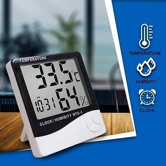 True Sense Digital Temperature And Humidity Meter Thermo Hygrometer, HTC-1