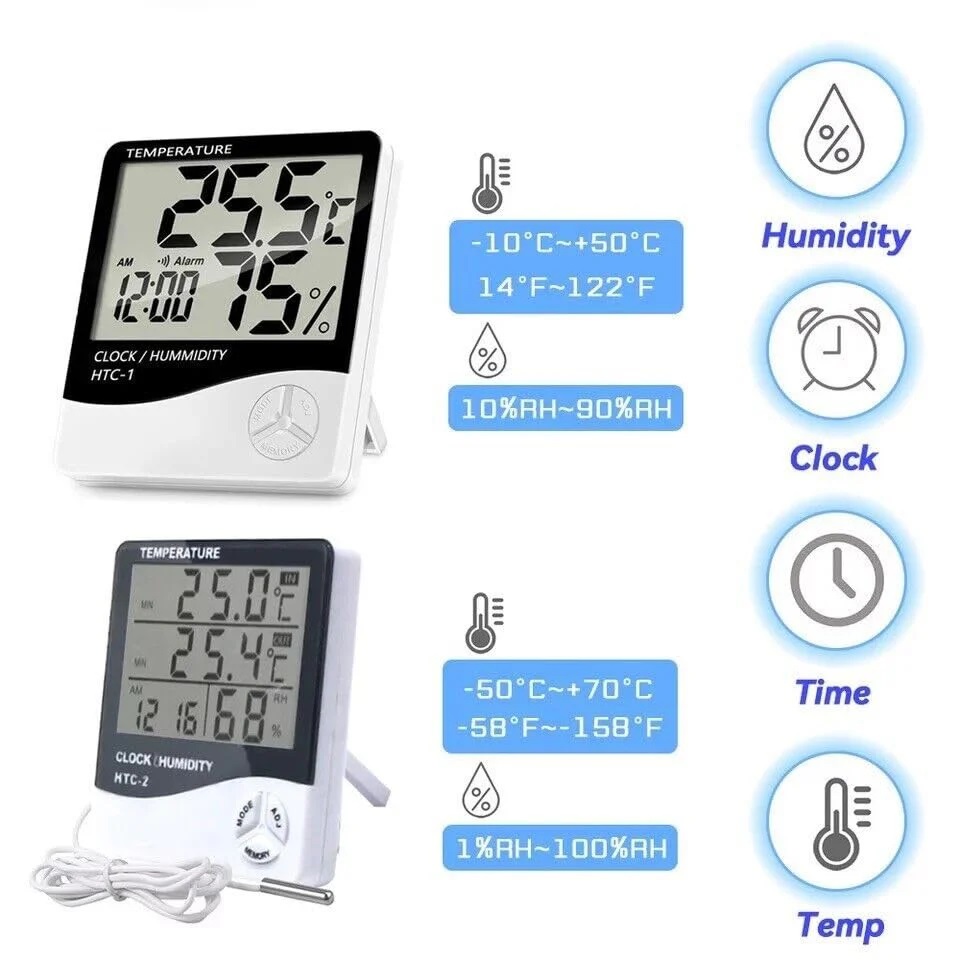 True Sense Digital Temperature And Humidity Meter Thermo Hygrometer, HTC-1